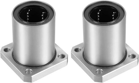 HiPicco Linear Ball Bearings, LMK30LUU 30mm Square Flange Linear Motion Bushing Double Side Rubber Sealed for 30mm Linear Shaft CNC Machine 3D Printer 2 Pack in Saudi Arabia