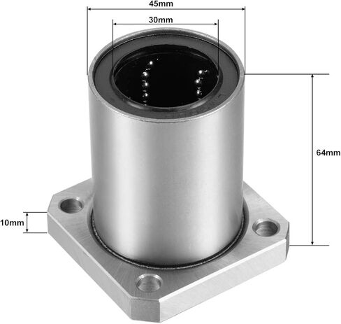 HiPicco Linear Ball Bearings, LMK30LUU 30mm Square Flange Linear Motion Bushing Double Side Rubber Sealed for 30mm Linear Shaft CNC Machine 3D Printer 2 Pack in Saudi Arabia