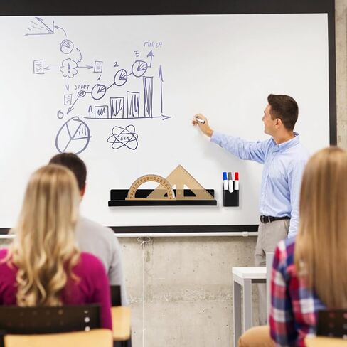 WIOR 2 Pack Magnetic Book Shelf for Whiteboard, 17 Inch Magnetic Floating Book Display Shelves with a Pen Container Heavy Duty Book Holder Refrigerator Organizer for Teacher Classroom Office Kitchen in Kuwait