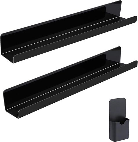 WIOR 2 Pack Magnetic Book Shelf for Whiteboard, 17 Inch Magnetic Floating Book Display Shelves with a Pen Container Heavy Duty Book Holder Refrigerator Organizer for Teacher Classroom Office Kitchen in Kuwait