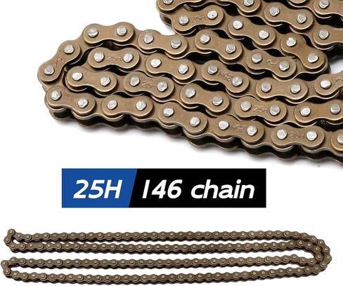 25H Chain Set 146‑Link Chain Four‑Hole Gearless Flywheel Chain Kit for Electric Scooters in Saudi Arabia