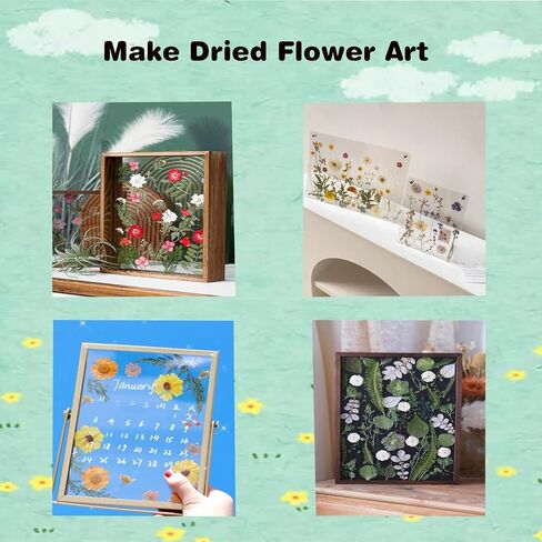 MIDZH Extra Large Flower Press, 10.8" x 10.8" 4 Layers Wooden Flower Pressing Kit, DIY Pressed Flower Preservation Kit,Flower Pressing Kit for Adults，DIY Arts and Crafts for Adults. in Saudi Arabia