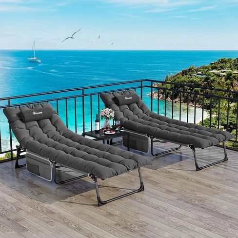 YITAHOME 2PCS XL Camping Cots 4+2 Portable Cot w/Mattress Outdoor Folding Cot Heavy Duty 330lb Capacity 600D Oxford w/Carry Bag Removable Pillow Travel Bed for Camping, Home, Office, Traveling, Grey in Saudi Arabia
