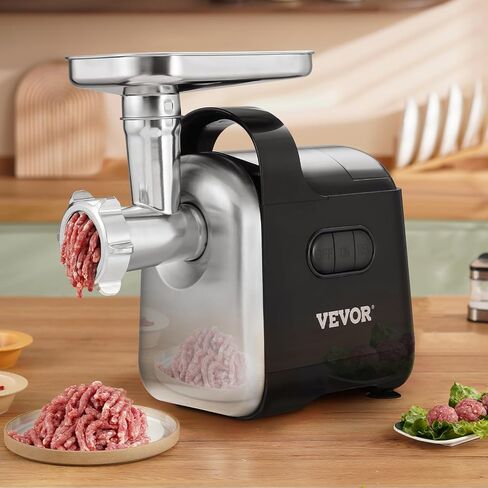 VEVOR Electric Meat Grinder, 6.6 Lb/Min, 550W Industrial Meat Mincer with 2 Blade, 3 Grinding Plates, Sausage Maker & Kubbe Kit ABS + Stainless Steel Commercial Meat Grinder, ETL Listed in Saudi Arabia