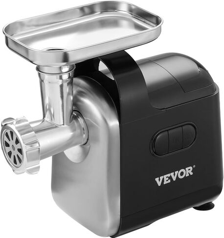 VEVOR Electric Meat Grinder, 6.6 Lb/Min, 550W Industrial Meat Mincer with 2 Blade, 3 Grinding Plates, Sausage Maker & Kubbe Kit ABS + Stainless Steel Commercial Meat Grinder, ETL Listed in Saudi Arabia