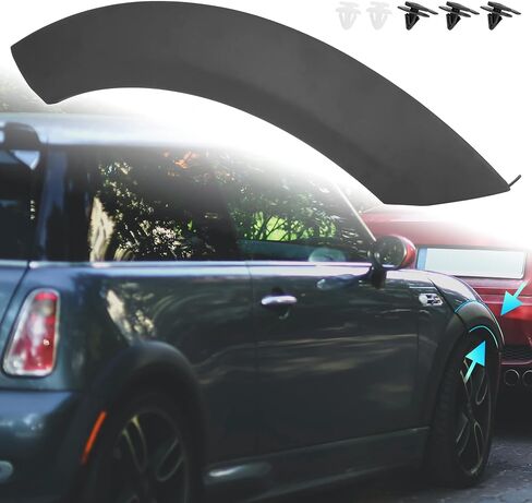 X AUTOHAUX Pair Wheel Arch Trim Guard Front Right Side 51131505866 Front Left Side 51131505867 Black for BMW Mini Copper in Saudi Arabia