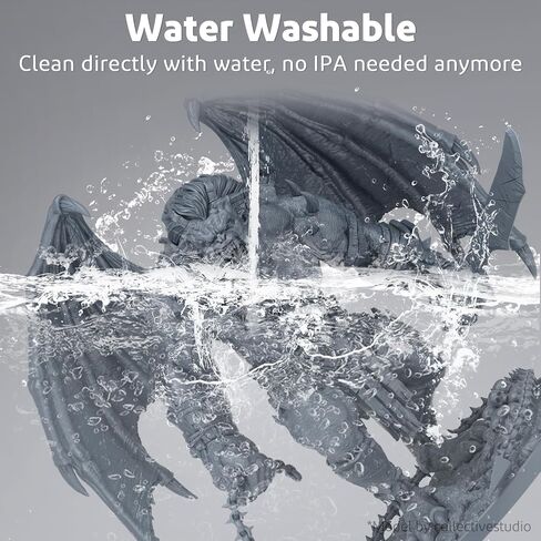 ELEGOO Water Washable 3D Printer Resin 1kg Grey, Rapid Precise Printing Resin 405nm Curing Resin for LCD 3D Printer in Saudi Arabia
