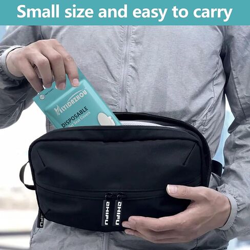 غطاء مرحاض ورقي للاستعمال مرة واحدة (مجموعة مكونة من 60 قطعة) مناسب للأطفال والبالغين المسافرين أو الفنادق والمراحيض العامة، إلخ.) غطاء مقعد مرحاض قابل للتصرف للاستعمال مرة واحدة، سهل الحمل in Kuwait