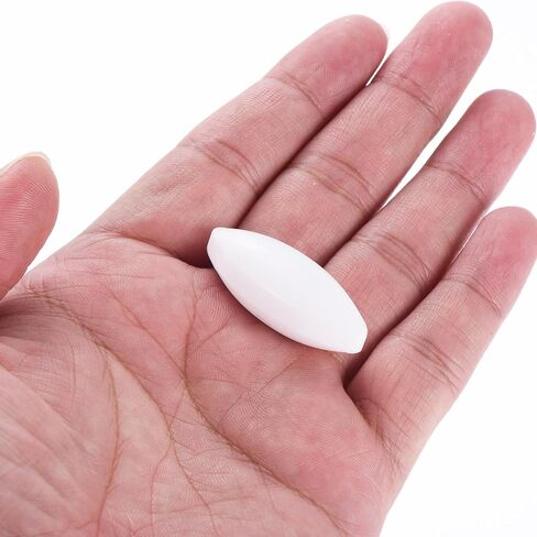 MECCANIXITY محرك مغناطيسي خلاط قضيب تحريك 35 مم (1.38 بوصة) × 15 مم شكل الزيتون PTFE طلاء مغناطيس أبيض للمختبر 4 قطعة in Kuwait