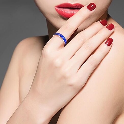 Uloveido 6MM Stainless Steel Band Comfort Fit Temprature Sensitive Color Changing Mood Rings Rainbow Tone in Saudi Arabia