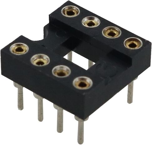 DIP IC المقبس CHENJIN 10 قطعة 2.54 مللي متر الملعب 7.6 صف الملعب 2 صف 8 دبابيس مستديرة لحام نوع DIP IC رقاقة محول مأخذ التوصيل in Kuwait