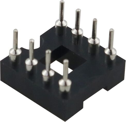 DIP IC المقبس CHENJIN 10 قطعة 2.54 مللي متر الملعب 7.6 صف الملعب 2 صف 8 دبابيس مستديرة لحام نوع DIP IC رقاقة محول مأخذ التوصيل in Kuwait
