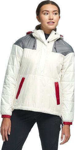 Columbia Women's Lodge Pullover Jacket, Chalk, City Grey, Medium in Saudi Arabia
