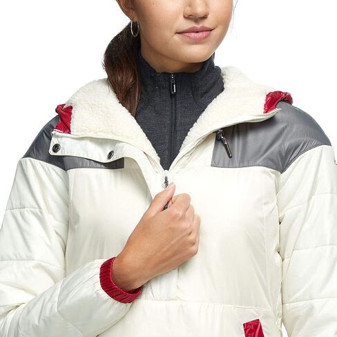 Columbia Women's Lodge Pullover Jacket, Chalk, City Grey, Medium in Saudi Arabia