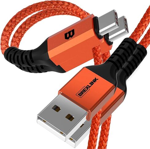 كابل BrexLink USB C، شاحن USB 3A من النوع C، كابل شحن سريع لهاتف Samsung Galaxy S22 Plus Ultra S21 S22 Plus، Moto G7 G8، شاحن USB آخر من النوع C (6.6أقدام+6.6أقدام، رمادي)... in Kuwait