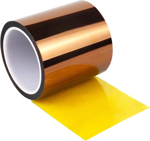 BOMEI PACK Heat Resistant Tape,4 Inch x 108 ft (33m),Wide Roll Heat Tape,High Temperature Tape,Heat Vinyl Press Tape for Heat Transfer,Polyimide Tape for Protecting CPU, PCB Circuit Board in Saudi Arabia