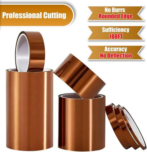 Heat Tape Adhesive Heat Resistant Transfer High Temperature Tape Heat Vinyl Thermal Sublimation Press Tape No Residue for Electronics Soldering Circuit Board (10mm 108ft 3Rolls) in Saudi Arabia