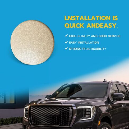 قطعتان من غطاء مسند الذراع لـ 07-19 Chevy Tahoe Suburban Yukon Cadillac Escalade - أجزاء مقعد - يستبدل 15279689 OEM بديل للمقعد الخلفي الأيسر أو الأيمن مسند ذراع المقعد المفاجئ بمقبض مزين بمسمار - بيج in Kuwait