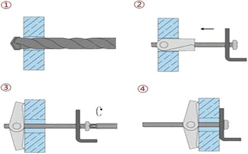 Uxcell 50 مللي متر طول M5 أنثى موضوع الربيع تحميل جوفاء جدار مرساة الجناح المكسرات 10 قطعة in Kuwait