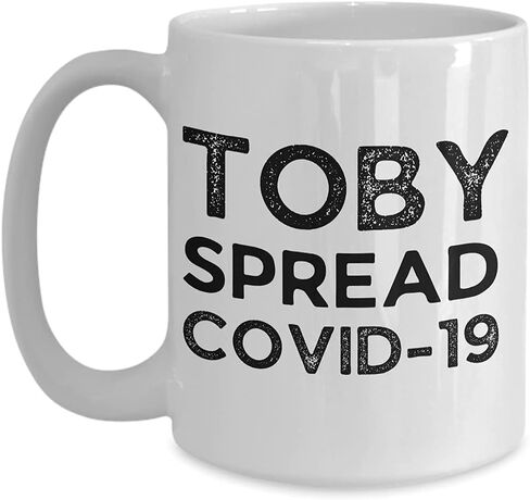 كوب Toby Spread Covid-19، كوب مرجعي للمكتب، كوب قهوة مضحك للوباء، كوب عزل ذاتي، أبيض 11 أونصة و15 أونصة in Saudi Arabia