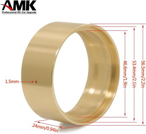 4Pcs TRX4 Brass Wheel Weights Internal 1.9 Beadlock Rings of Bead Lock Wheels for 1/10 RC Crawler Redcat TRX6 Capra VS4-10 TF2 Element Enduro CC01 Axial SCX10 Upgrades (Gilded Black) in Saudi Arabia