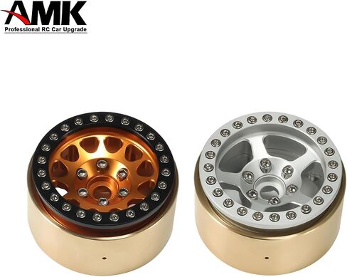 4Pcs TRX4 Brass Wheel Weights Internal 1.9 Beadlock Rings of Bead Lock Wheels for 1/10 RC Crawler Redcat TRX6 Capra VS4-10 TF2 Element Enduro CC01 Axial SCX10 Upgrades (Gilded Black) in Saudi Arabia