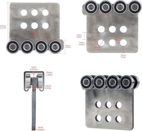 بكرات تجميع عربة ذات عجلتين. مجموعة عربة المحمل. يحتوي الجزء العلوي من العربة على مساحة لوضع البراغي، مما يسمح باستخدام قناة تبختر عالية 1-5/8 بوصة لتوفير تكاليف البناء. in Kuwait