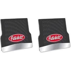 Heavy Duty Mud Flaps with Chrome Bottom Weights, 2-Piece Set, Black in Kuwait