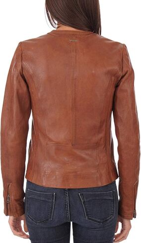 Women's Lambskin Leather Moto Biker Jacket - Winter Wear in Saudi Arabia