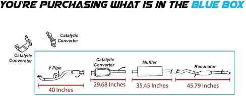 Northeastern Exhaust | Y-Pipe Catalytic Muffler Resonator Exhaust System fits: 01-04 Escape Tribute 3.0L in Saudi Arabia