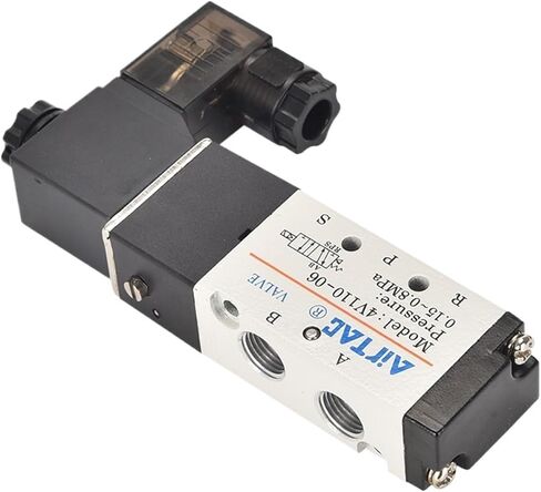 4v110-06 5 Way 2 Position DC12V 24V AC110V 220V Coil Volt Pneumatic Valve Electric Solenoid Valve Control Air Gas Magnetic(AC220V) in Saudi Arabia