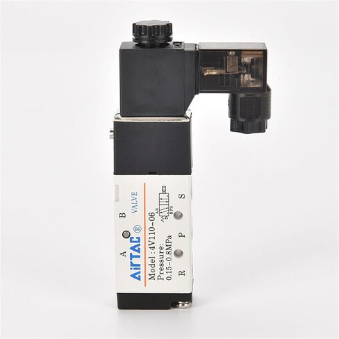 4v110-06 5 Way 2 Position DC12V 24V AC110V 220V Coil Volt Pneumatic Valve Electric Solenoid Valve Control Air Gas Magnetic(AC220V) in Saudi Arabia