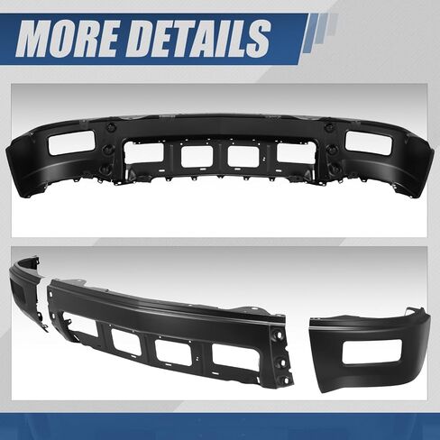 Auto Dynasty Front Bumper Impact Face Bar Compatible with 2014-2015 Chevrolet Silverado 1500, with Fog Light Cutouts and Parking Sensor Cutout, Polished Chrome in Saudi Arabia