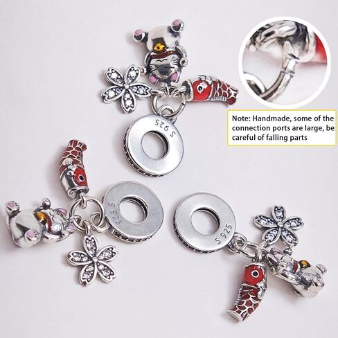 Nbsameng S925 Sterling Silver Charms Bead Compatible for Pandora Bracelets and Necklaces, DIY Jewelry for Women, Fox Mask in Saudi Arabia