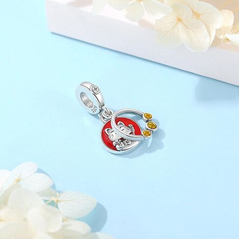 Nbsameng S925 Sterling Silver Charms Bead Compatible for Pandora Bracelets and Necklaces, DIY Jewelry for Women, Fox Mask in Saudi Arabia