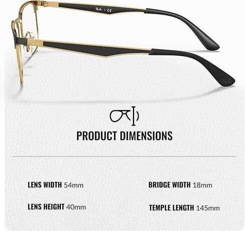 Ray-Ban RB6363 Square Shape Metal Eyeglasses with Official Eyewear Kit in Saudi Arabia