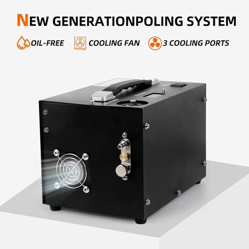 Pcp Air Compressor,4500psi 30mpa/300 Bar Automatic Stop Pump,Oil/Water Free,Powered By Car 12v Dc Or Home 110v Ac,Paintball Air Compressor,Scuba Air Compressor in Kuwait