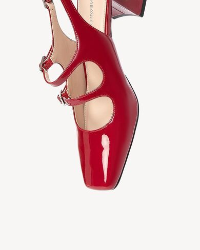 أحذية Mary Jane النسائية ذات الكعب العالي ذات الكعب العالي للنساء بمقدمة مربعة وحزام كاحل مزدوج in Kuwait