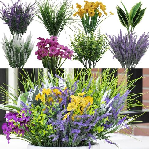 24 Bundles Fall Flowers Artificial for Decoration, Artificial Mums for Outdoor Maples Flowers for Outside Garden Yard Window Fall Decorations for Home Thanksgiving Autumn Fall Decor in Kuwait