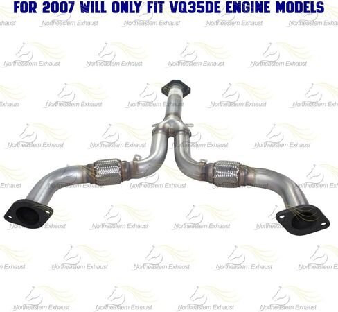 Exhaust Muffler Compatible for 2003-2006 Nissan 350Z 3.5L | Stainless Steel | Northeastern Exhaust | Free Gasket, Hangers, Bolt Kits Included | Automotive Replacement Part in Saudi Arabia