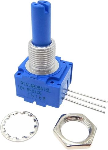 Rotary potentiometer 91A1A-B28-A15L 10K Adjustable resistor linear shaft diameter 6.35mm shaft length 19.05mm in Saudi Arabia