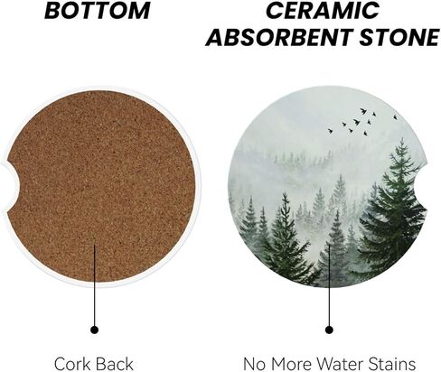 الوردي القوس الحب القلب حامل كأس السيارة كوستر 2 حزمة الوقايات سيارة السيراميك ماصة لحاملي الكأس اكسسوارات السيارات الداخلية للنساء الرجال العالمي المضادة للانزلاق قاعدة الفلين كأس الوقايات مع الشق الإصبع in Kuwait