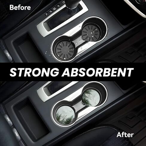 الوردي القوس الحب القلب حامل كأس السيارة كوستر 2 حزمة الوقايات سيارة السيراميك ماصة لحاملي الكأس اكسسوارات السيارات الداخلية للنساء الرجال العالمي المضادة للانزلاق قاعدة الفلين كأس الوقايات مع الشق الإصبع in Kuwait