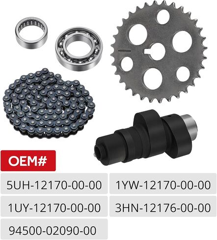 JAVIK Camshaft & Cam Chain Gear Bearing Kit Fit for Yamaha Big Bear 350 Warrior 350 Moto-4 350 YFM350 1989-2005, OEM#5UH-12170-00-00 1YW-12170-00-00 1UY-12170-00-00 3HN-12176-00-00 in Saudi Arabia