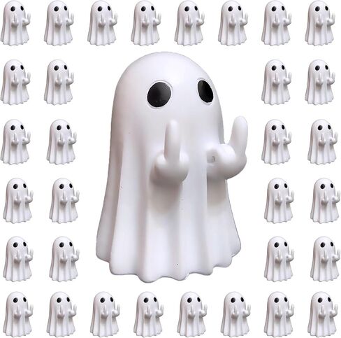 Ghost Halloween Decor, Spooky Home Decorations, Quirky Halloween Home Decor Indoor, Resin Finger Ghost Statue Gift for Porch, Props, Tabletop, Desk in Saudi Arabia