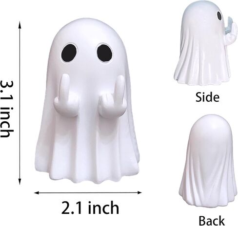 Ghost Halloween Decor, Spooky Home Decorations, Quirky Halloween Home Decor Indoor, Resin Finger Ghost Statue Gift for Porch, Props, Tabletop, Desk in Saudi Arabia