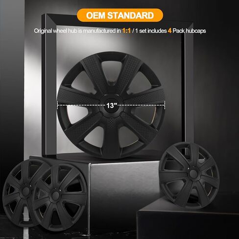 OCPTY خالية من التآكل وقوية كاملة مقاومة للحرارة والتأثير درجة استبدال OEM 4 قطعة 13 بوصة Hubcap غطاء العجلة in Kuwait