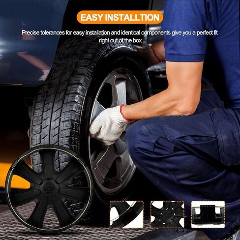 OCPTY خالية من التآكل وقوية كاملة مقاومة للحرارة والتأثير درجة استبدال OEM 4 قطعة 13 بوصة Hubcap غطاء العجلة in Kuwait