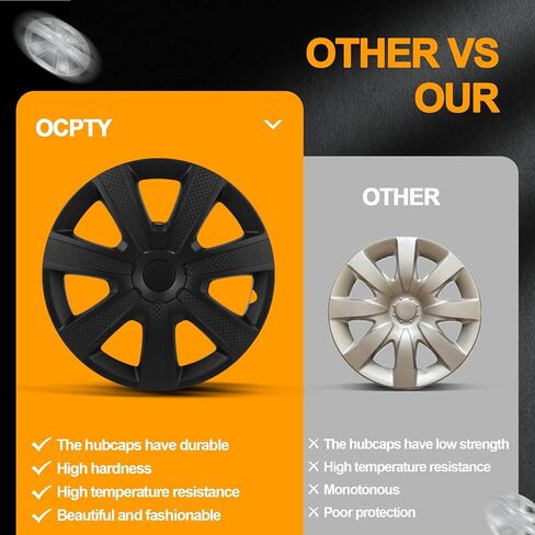 OCPTY خالية من التآكل وقوية كاملة مقاومة للحرارة والتأثير درجة استبدال OEM 4 قطعة 13 بوصة Hubcap غطاء العجلة in Kuwait