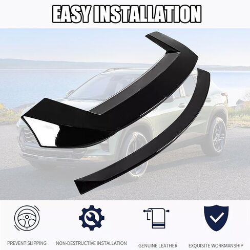 Rear Roof Spoiler + Mid Spoiler Wing Compatible with 2013-2021 Jeep Grand Cherokee Rear Window Roof Spoiler Trunk Splitter Tailgate Mid Spoiler Wing(Glossy Black) in Saudi Arabia